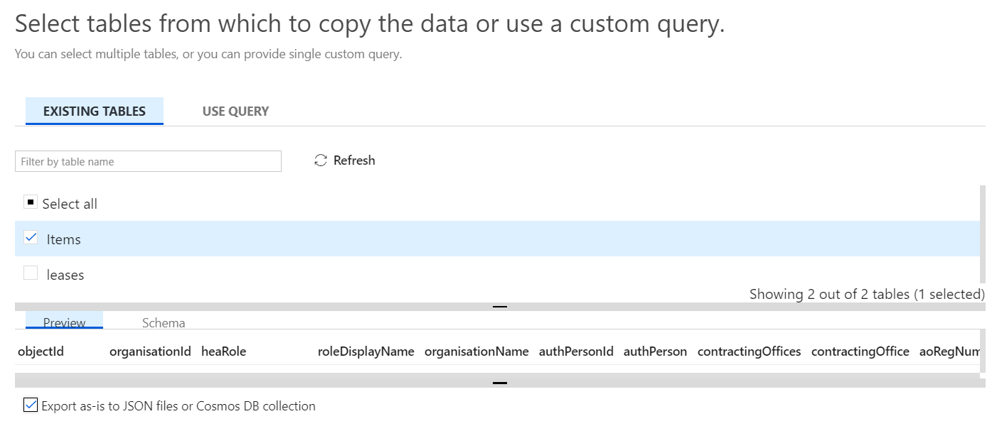 Cosmos Linked Service