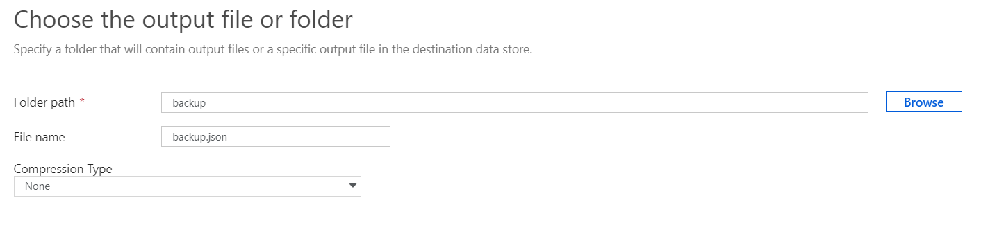 Linked Azure Blob Service File Path