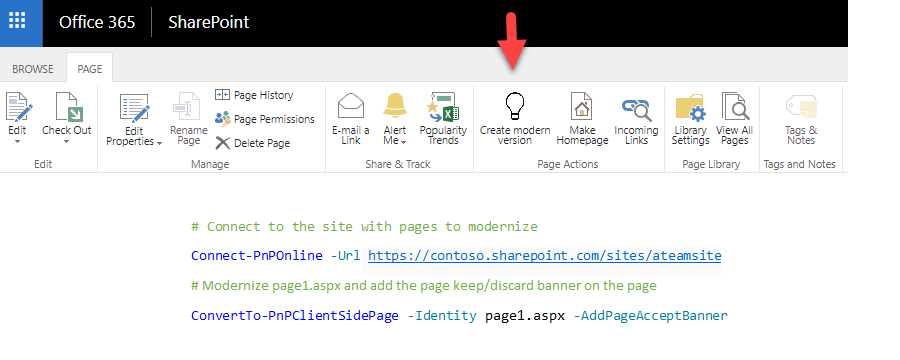 Create Modern Version