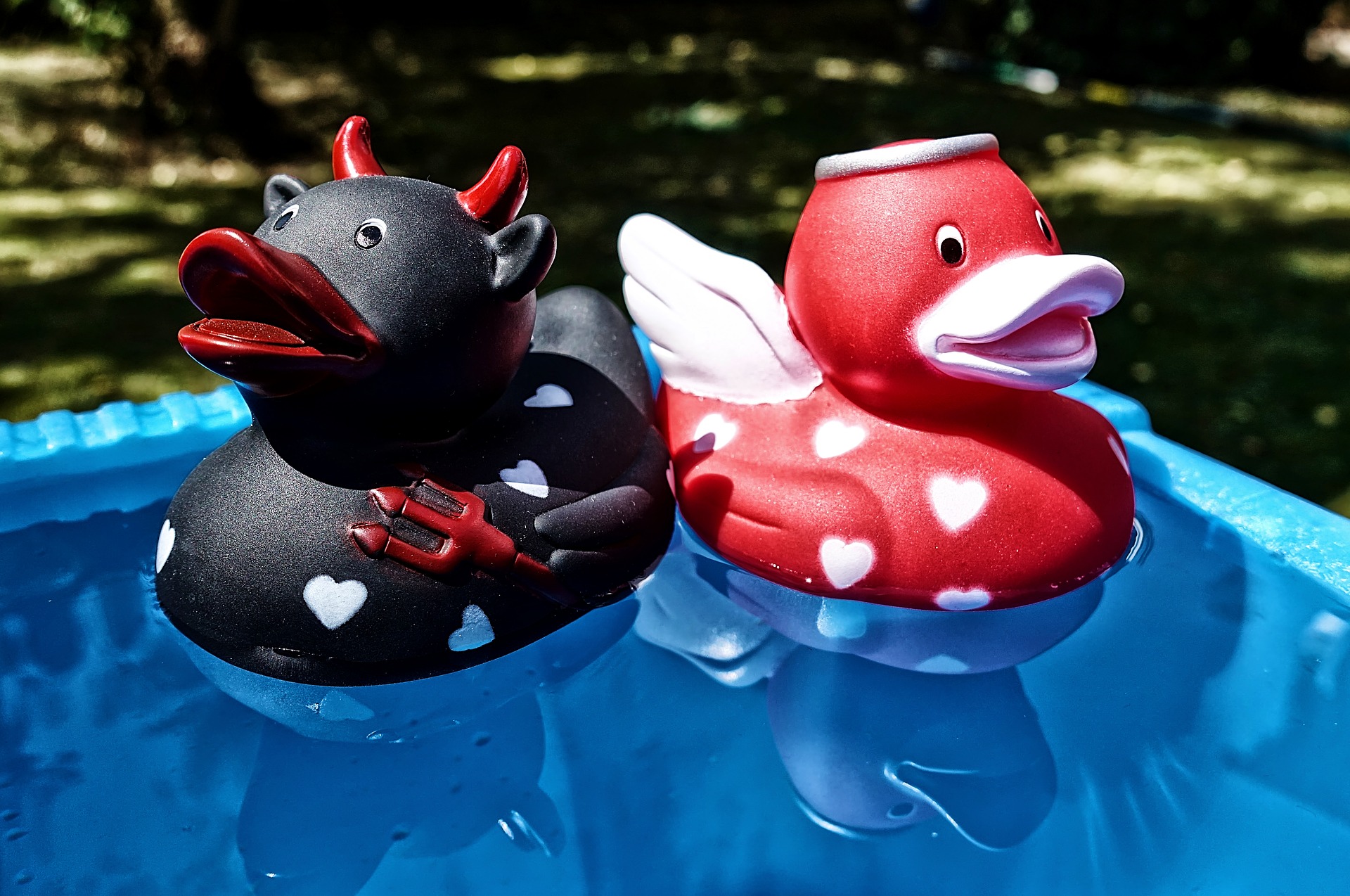 Angel and devils are waiting to chat